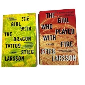 Stieg Larsson Books/Novels Lot/2 Paperback Crime/Thriller/Suspense Flaw/Writing